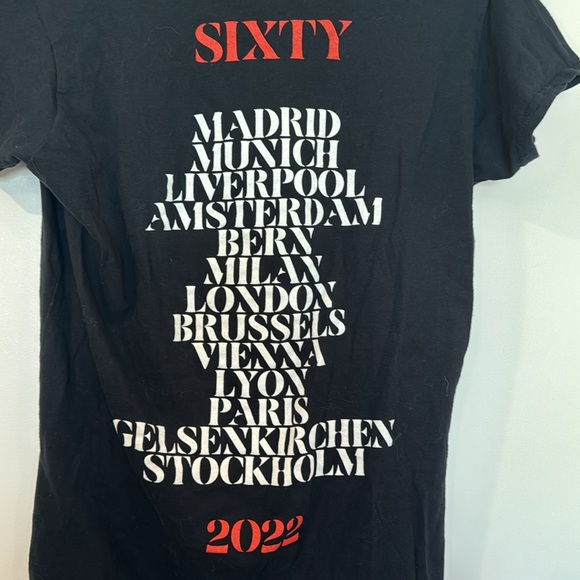 Rolling Stones Black Cotton 2022 Sixty Tour T-Shirt Size Large (true med) - Picture 6 of 8